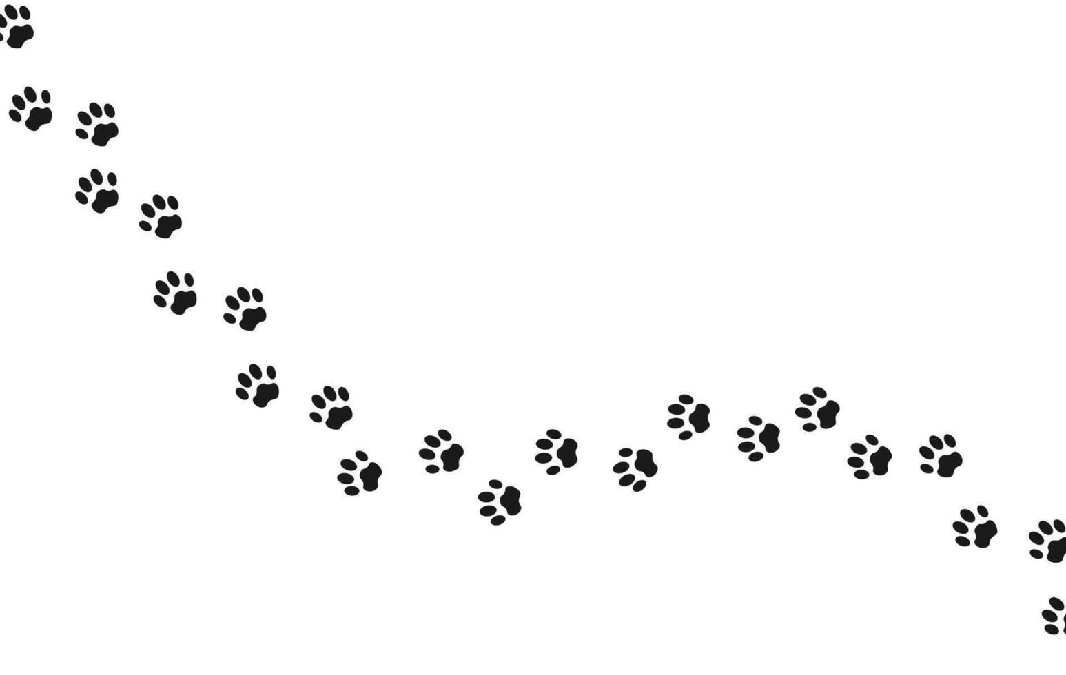 voetafdrukken voor huisdieren, hond of kat. geïsoleerd illustratie Aan een wit achtergrond. vector illustratie