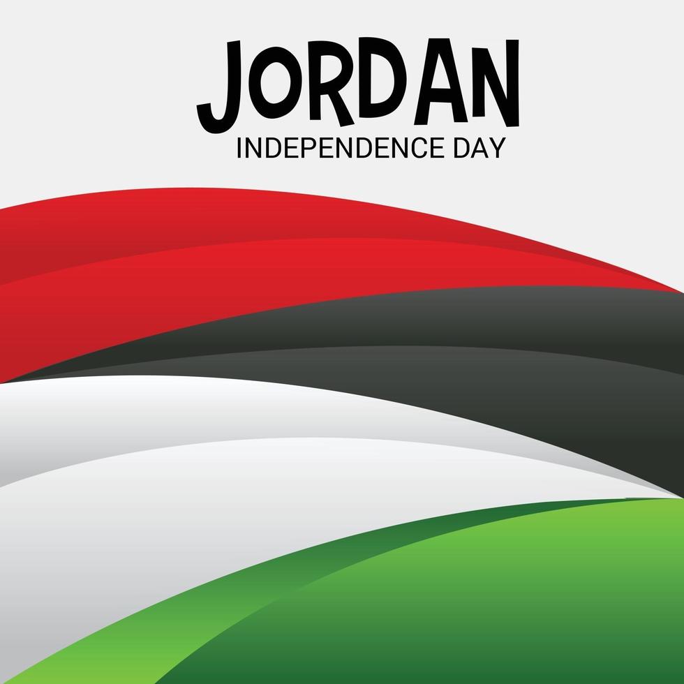 onafhankelijkheidsdag van Jordanië. vector