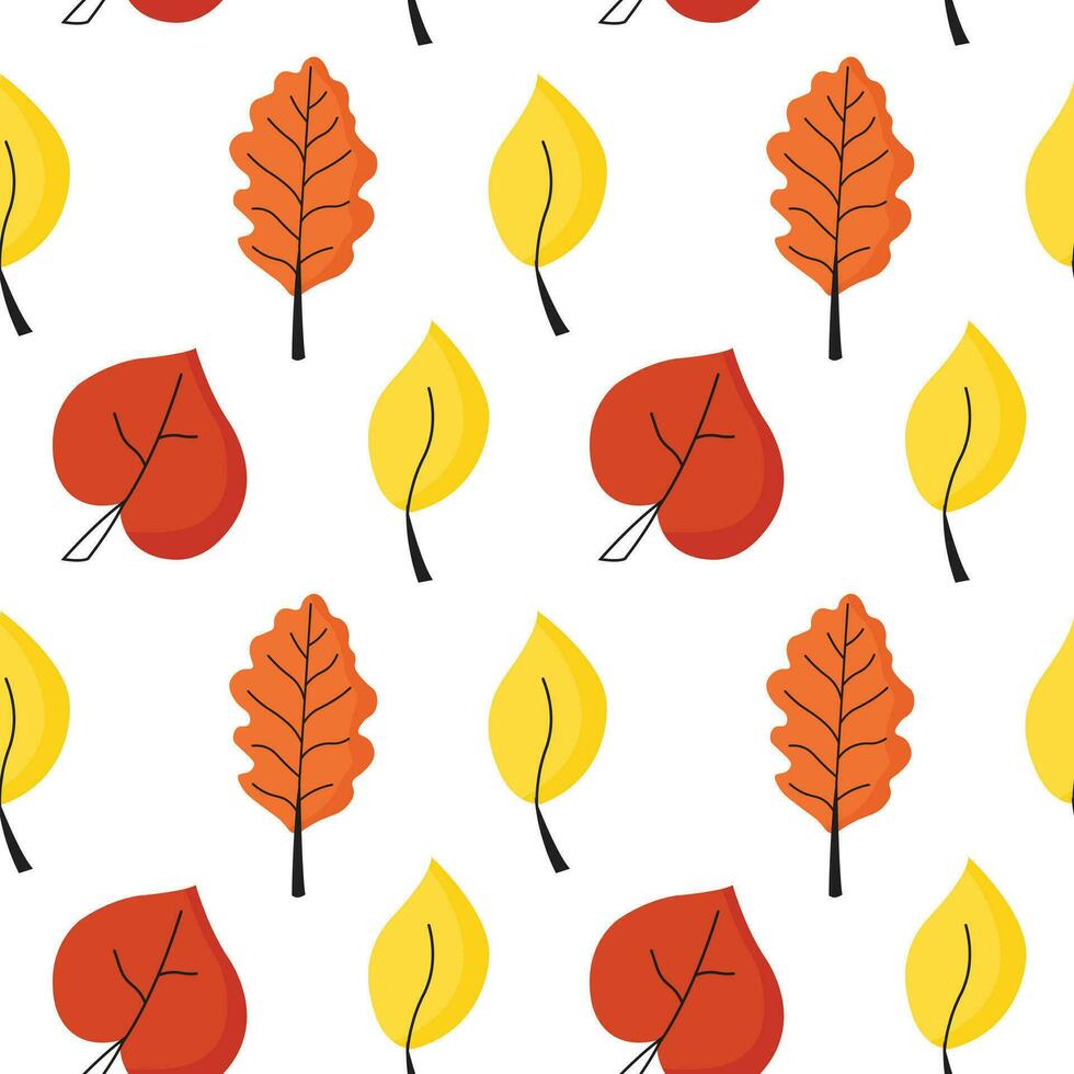 herfst bladeren naadloos patroon. textiel en texturen ontwerp kleurrijk eik bladeren. vector