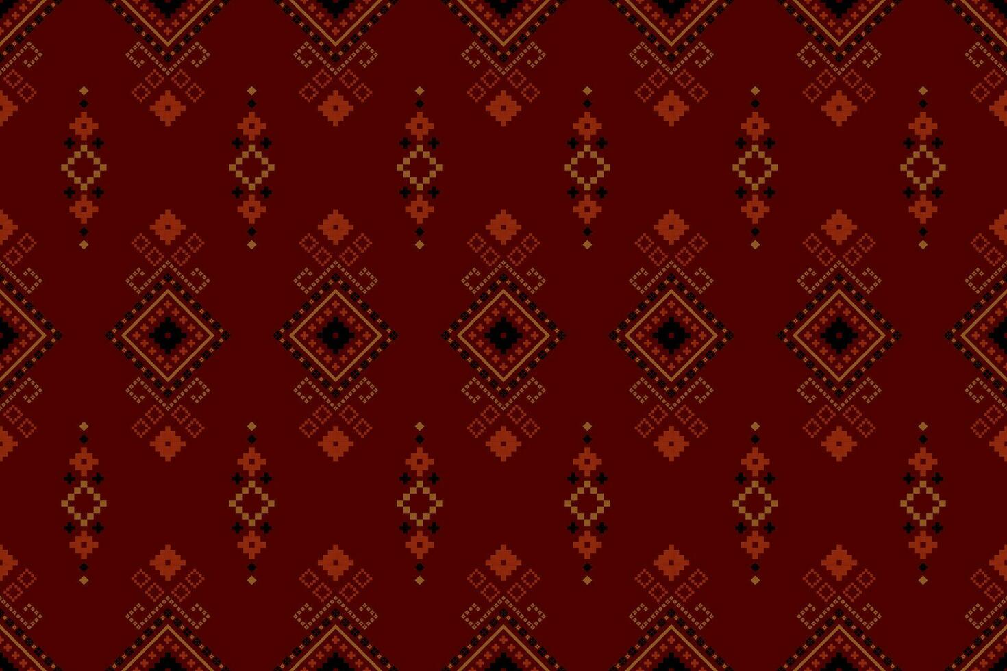 rood traditioneel etnisch patroon paisley bloem ikat achtergrond abstract aztec Afrikaanse Indonesisch Indisch naadloos patroon voor kleding stof afdrukken kleding jurk tapijt gordijnen en sarong vector