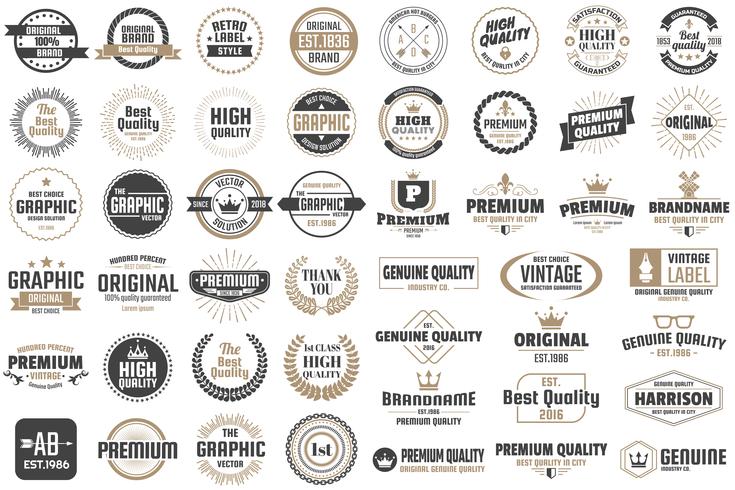 Vintage Retro Vector Labels voor banner