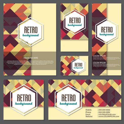 Oude retro vintage stijl achtergrond ontwerpsjabloon vector