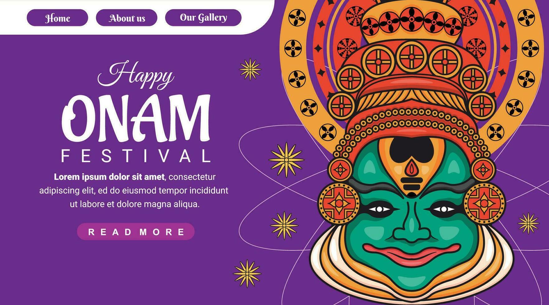 banier plaats voor onam festival vector