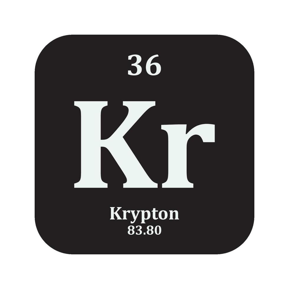 krypton chemie icoon vector