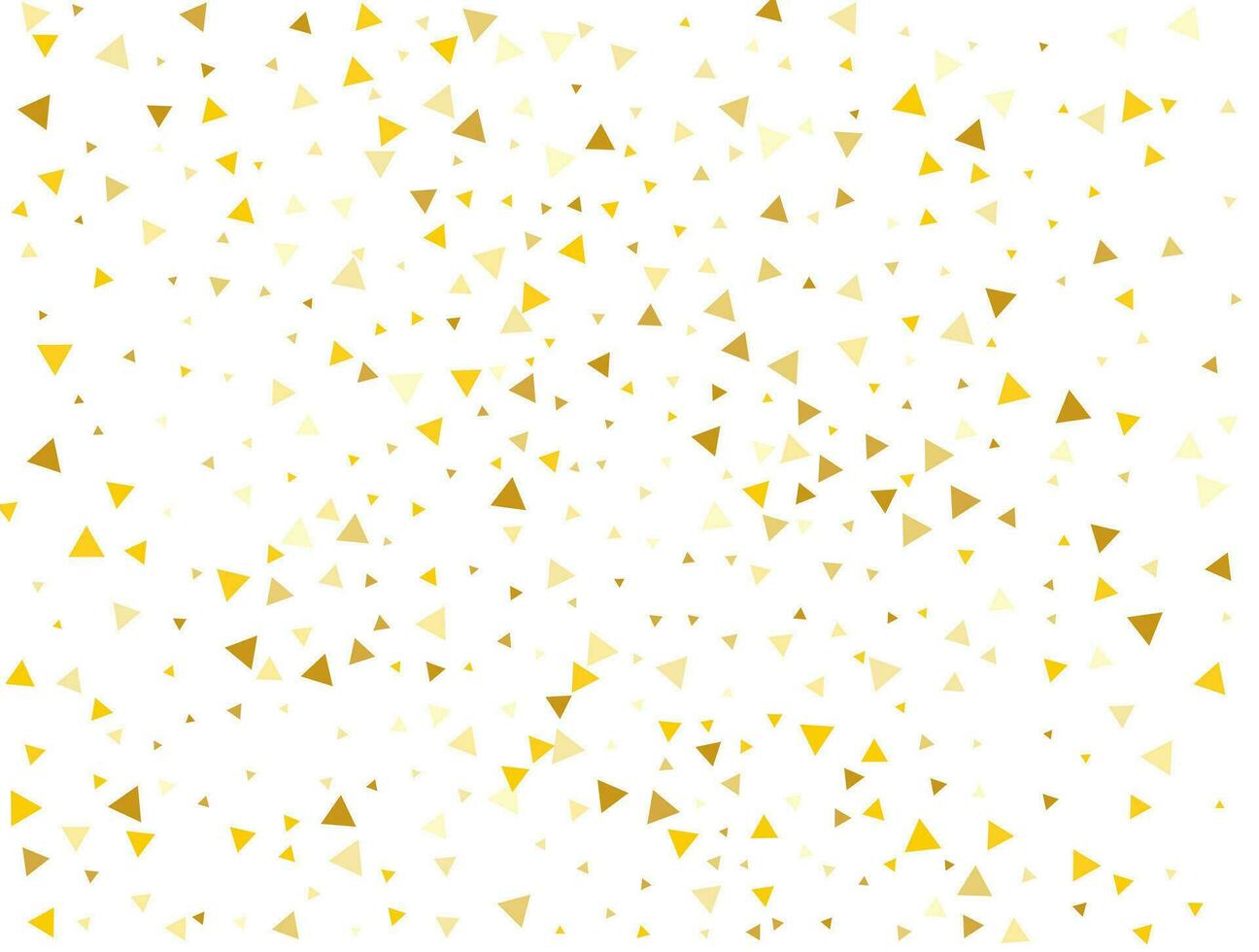 licht gouden schitteren driehoekig confetti. pastel vakantie textur vector