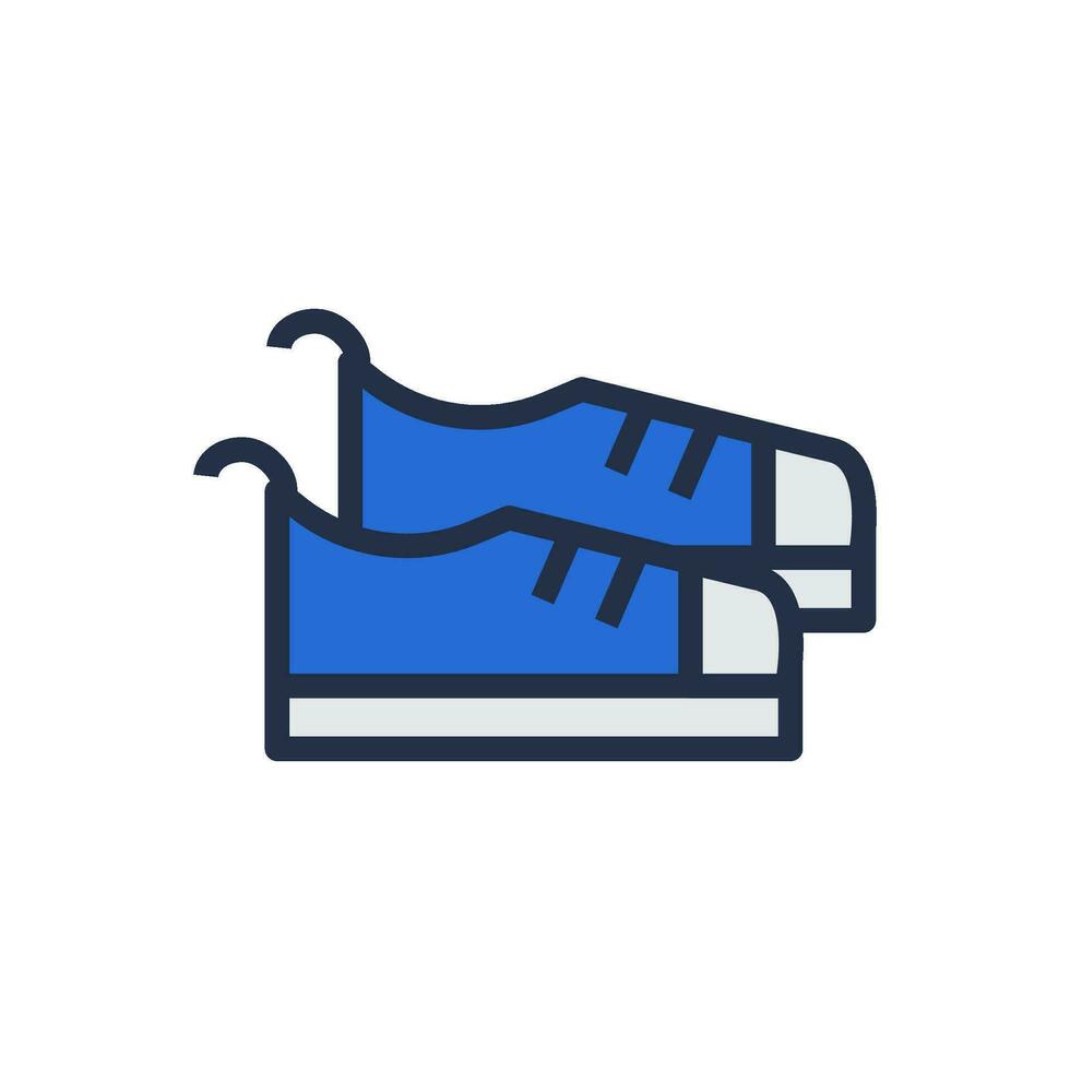 schoenen schets kleur sportschoenen veters symbool vector