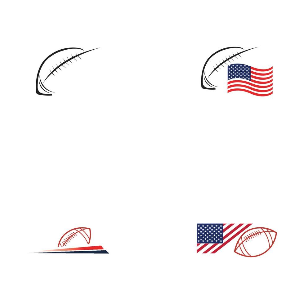 Amerikaanse sport voetbal logo vector illustratie ontwerpsjabloon