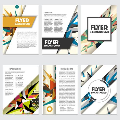 Laag Poly Flyer stijl achtergrond ontwerpsjabloon vector