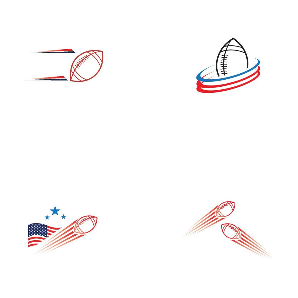 Amerikaanse sport voetbal logo vector illustratie ontwerpsjabloon