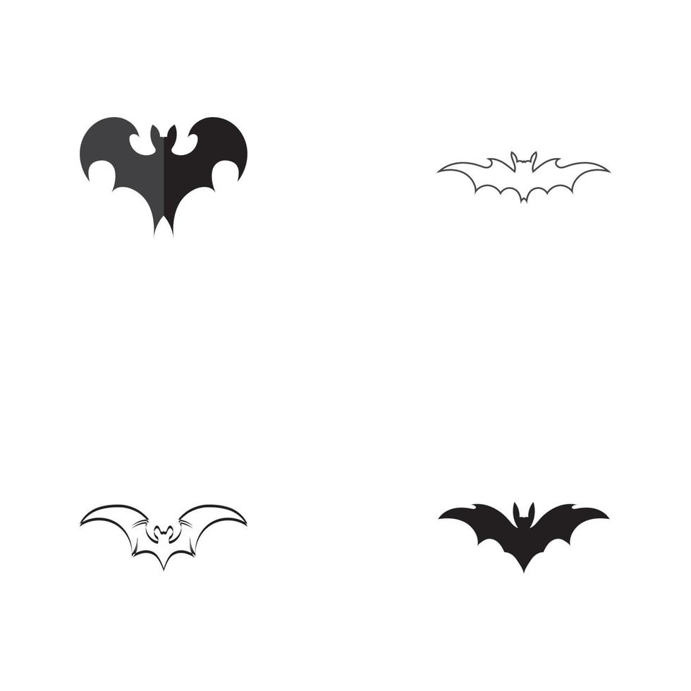 vleermuis vector pictogram logo sjabloon