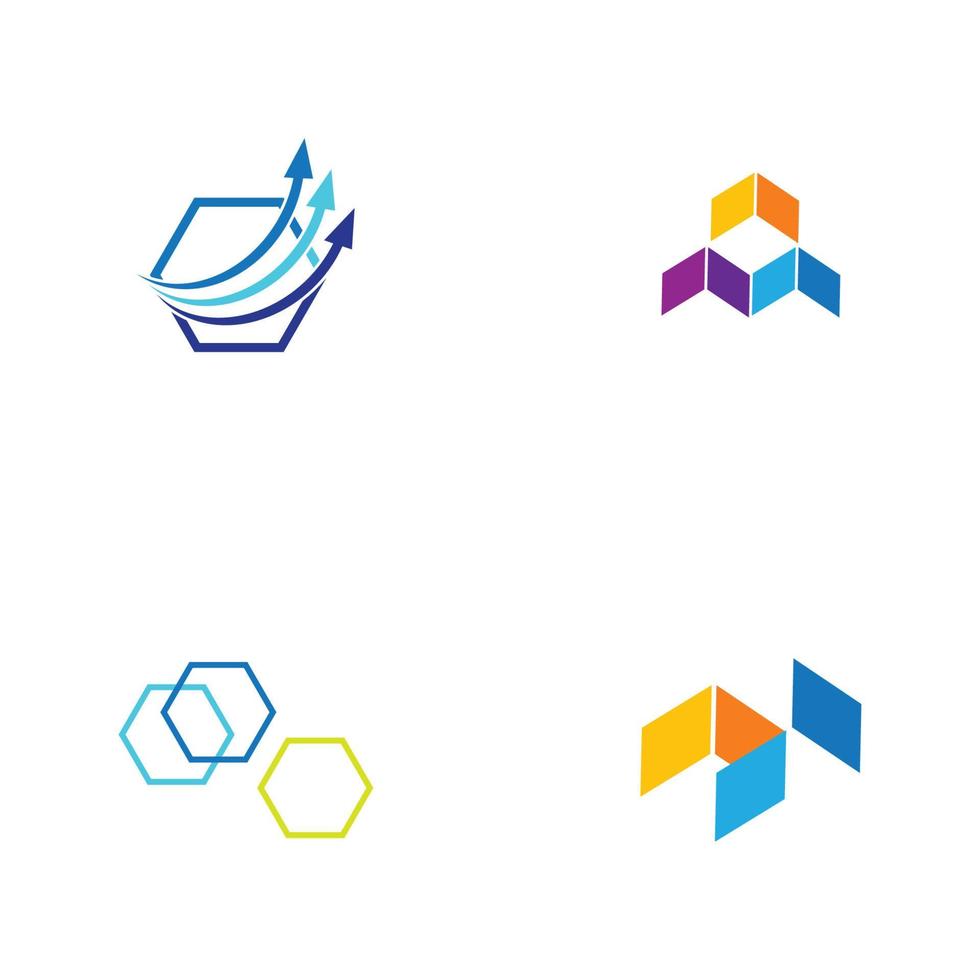 modern logo conceptontwerp voor fintech en digitale financiële technologie vector