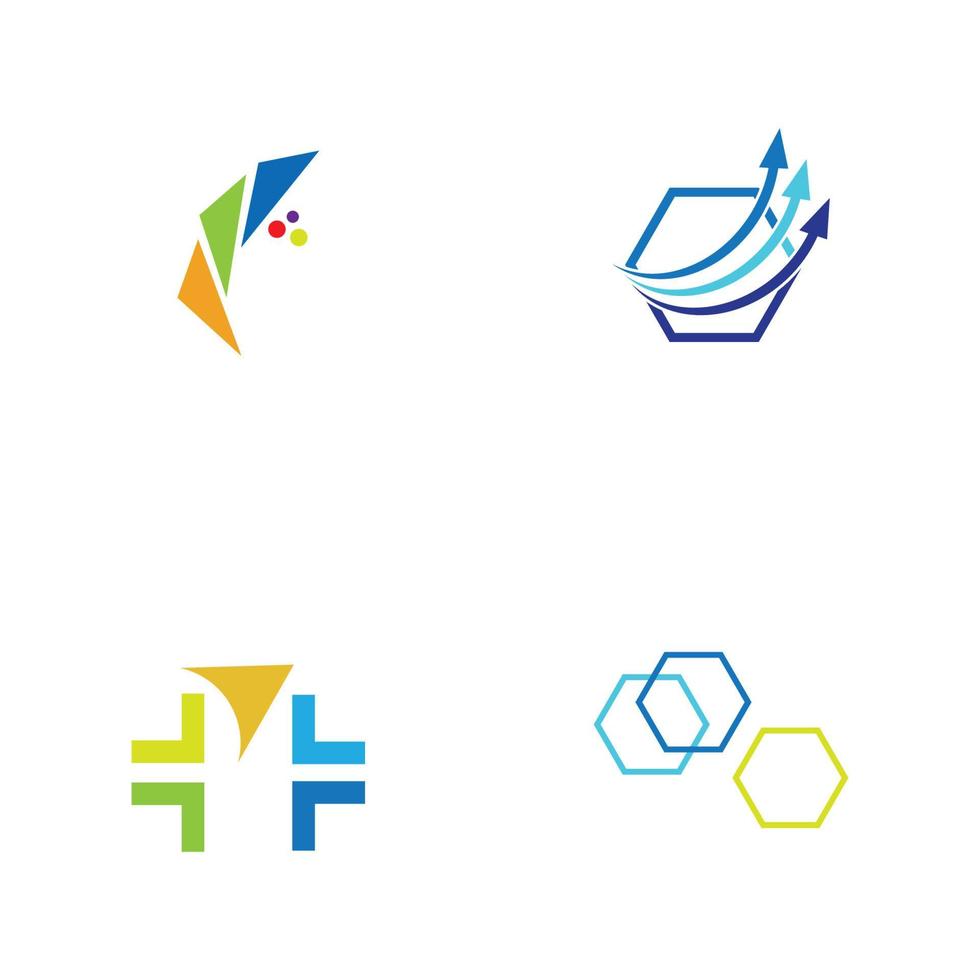 modern logo conceptontwerp voor fintech en digitale financiële technologie vector