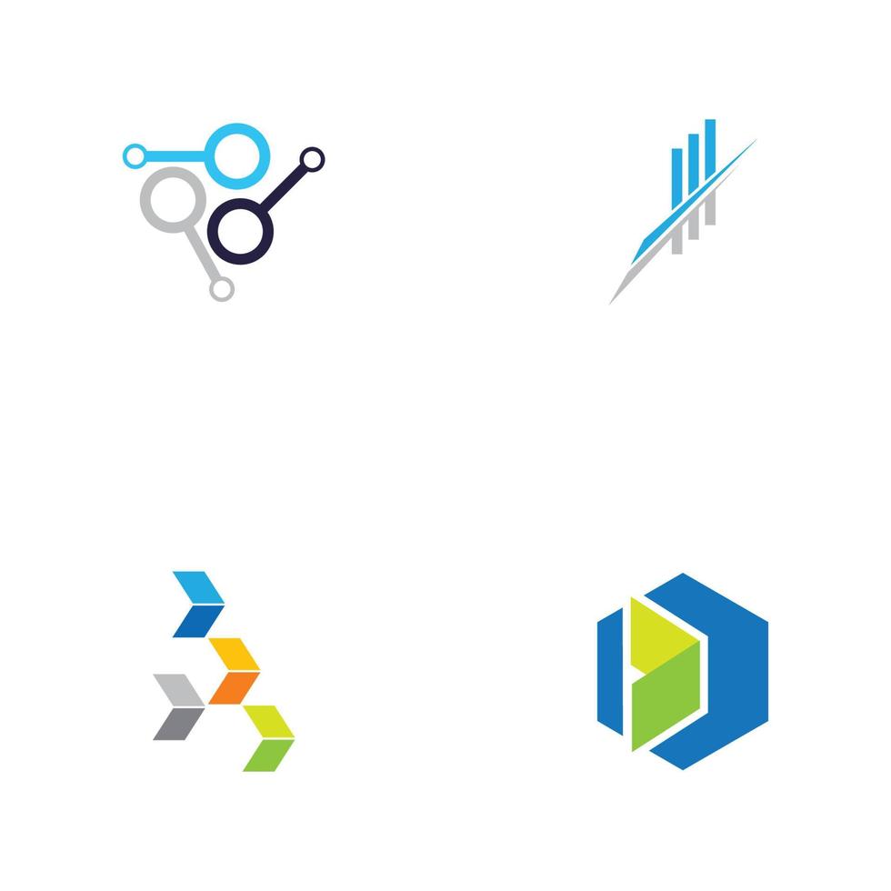 modern logo conceptontwerp voor fintech en digitale financiële technologie vector