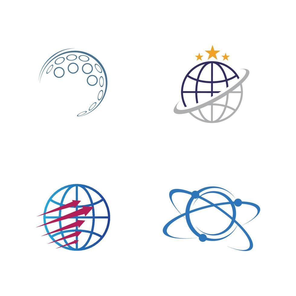 globale vector logo illustratie ontwerpsjabloon