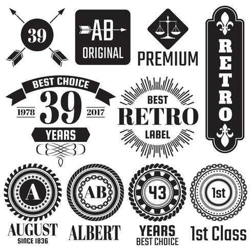 Vintage Retro Vector Logo voor banner