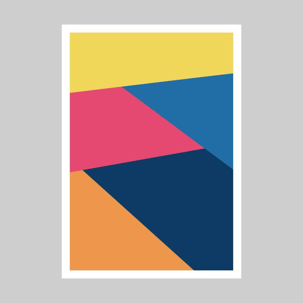 abstract poster kleurrijk meetkundig vormen. primitief blokken suprematisme stijl. modern vector illustratie