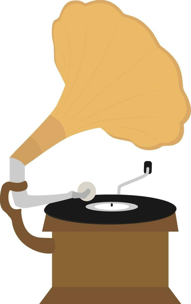 vector illustratie van grammofoon geïsoleerd in wit achtergrond
