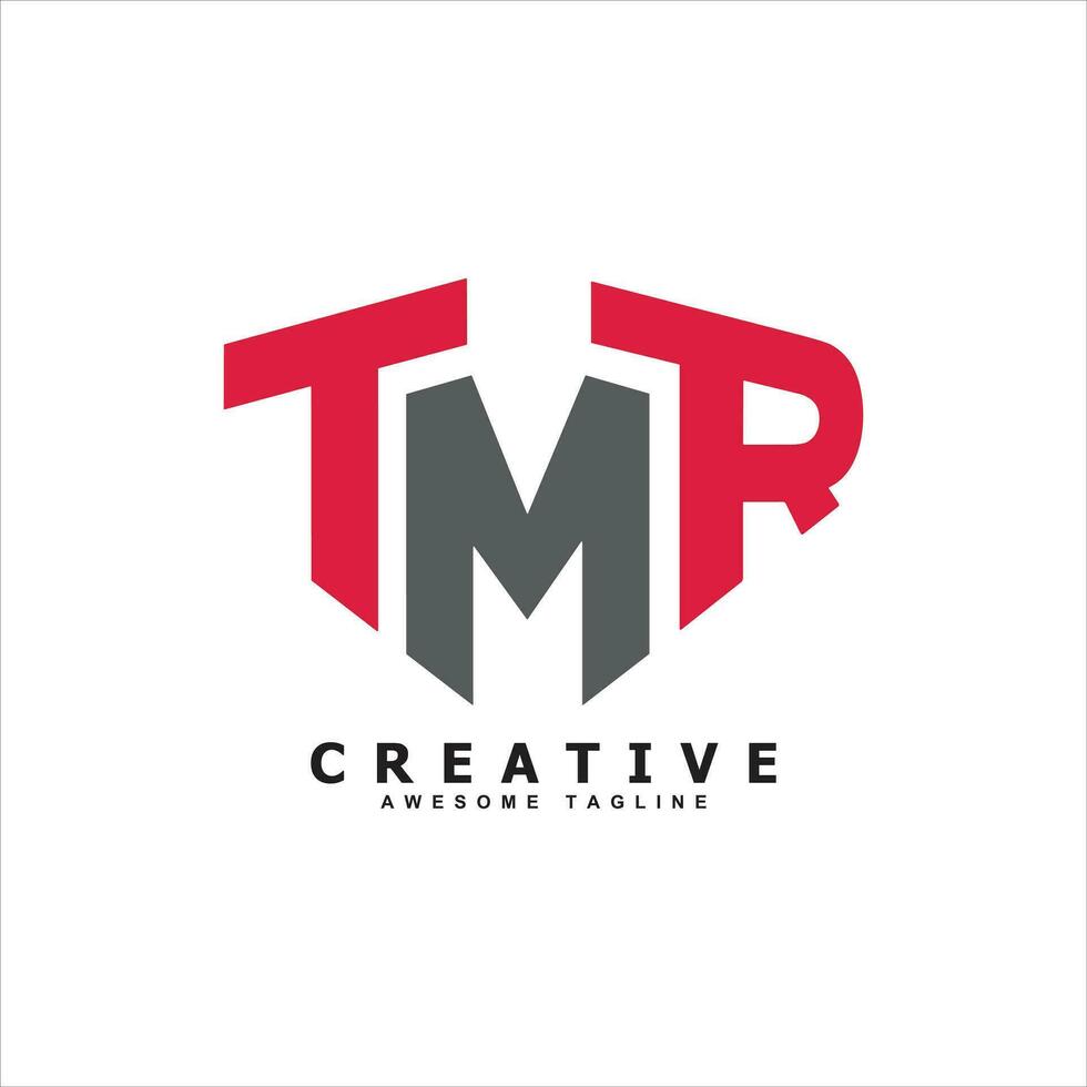 tmr brief logo ontwerp vector