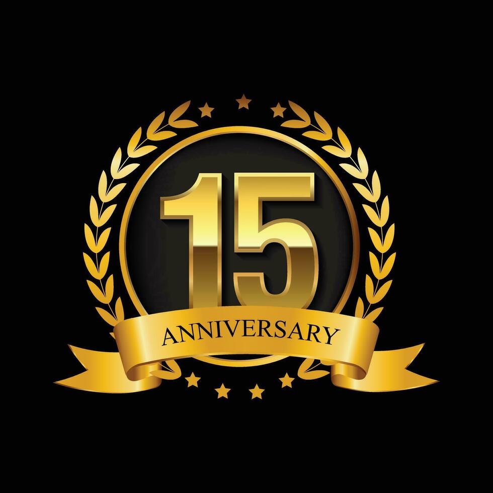 15 verjaardag logo vector
