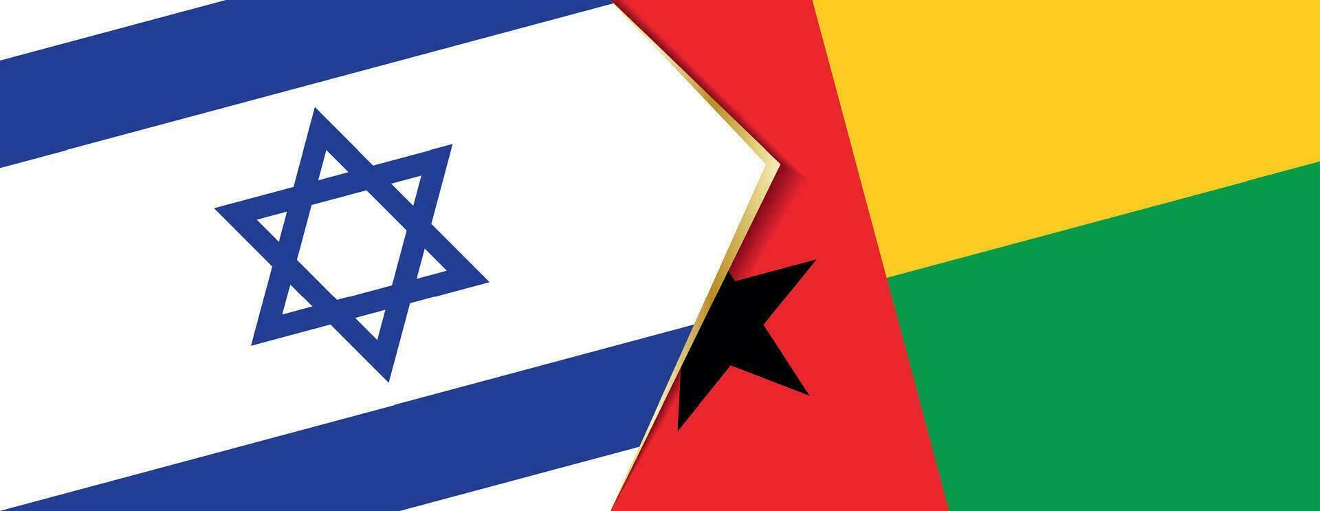 Israël en Guinea-Bissau vlaggen, twee vector vlaggen.