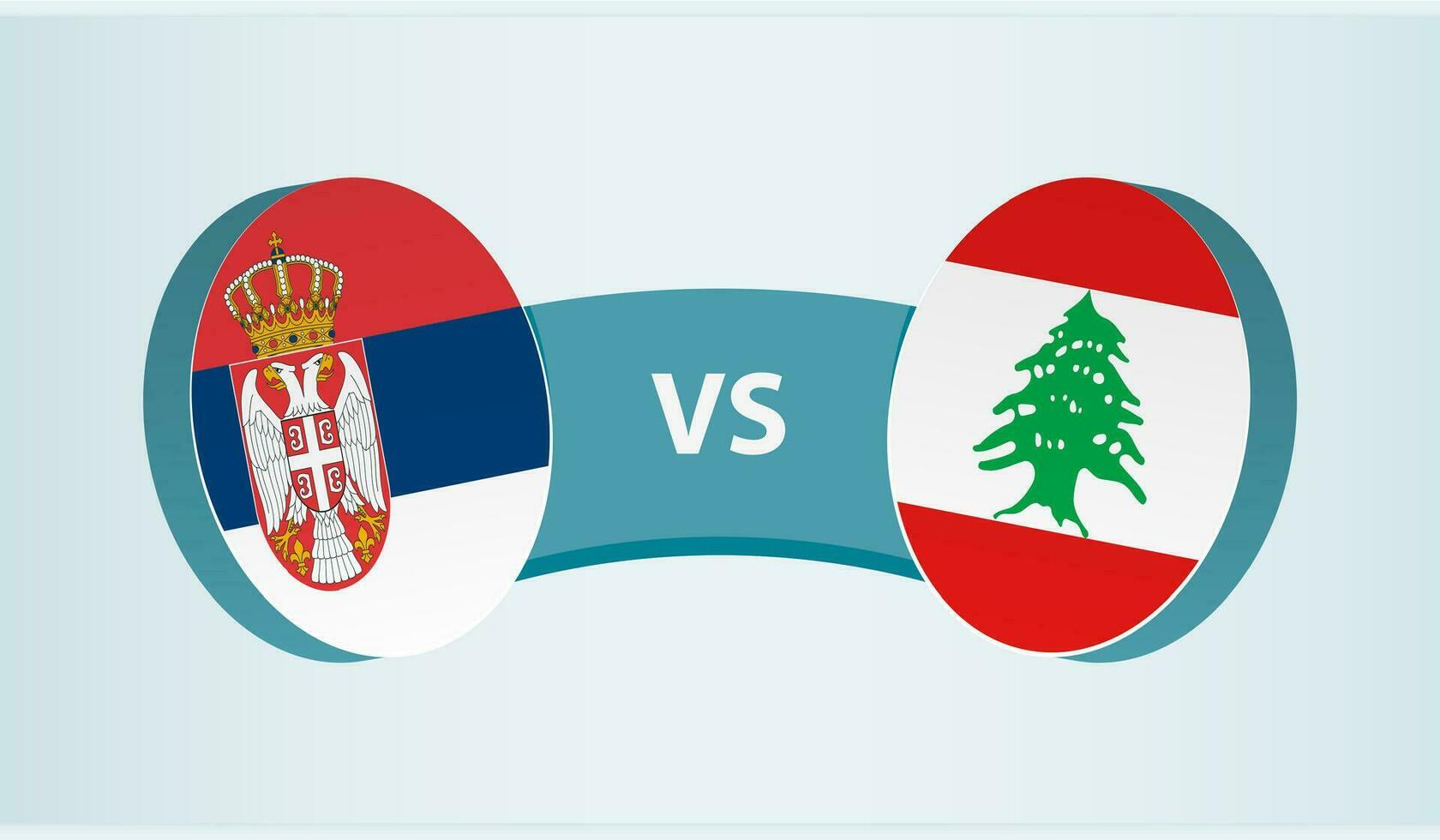 Servië versus Libanon, team sport- wedstrijd concept. vector