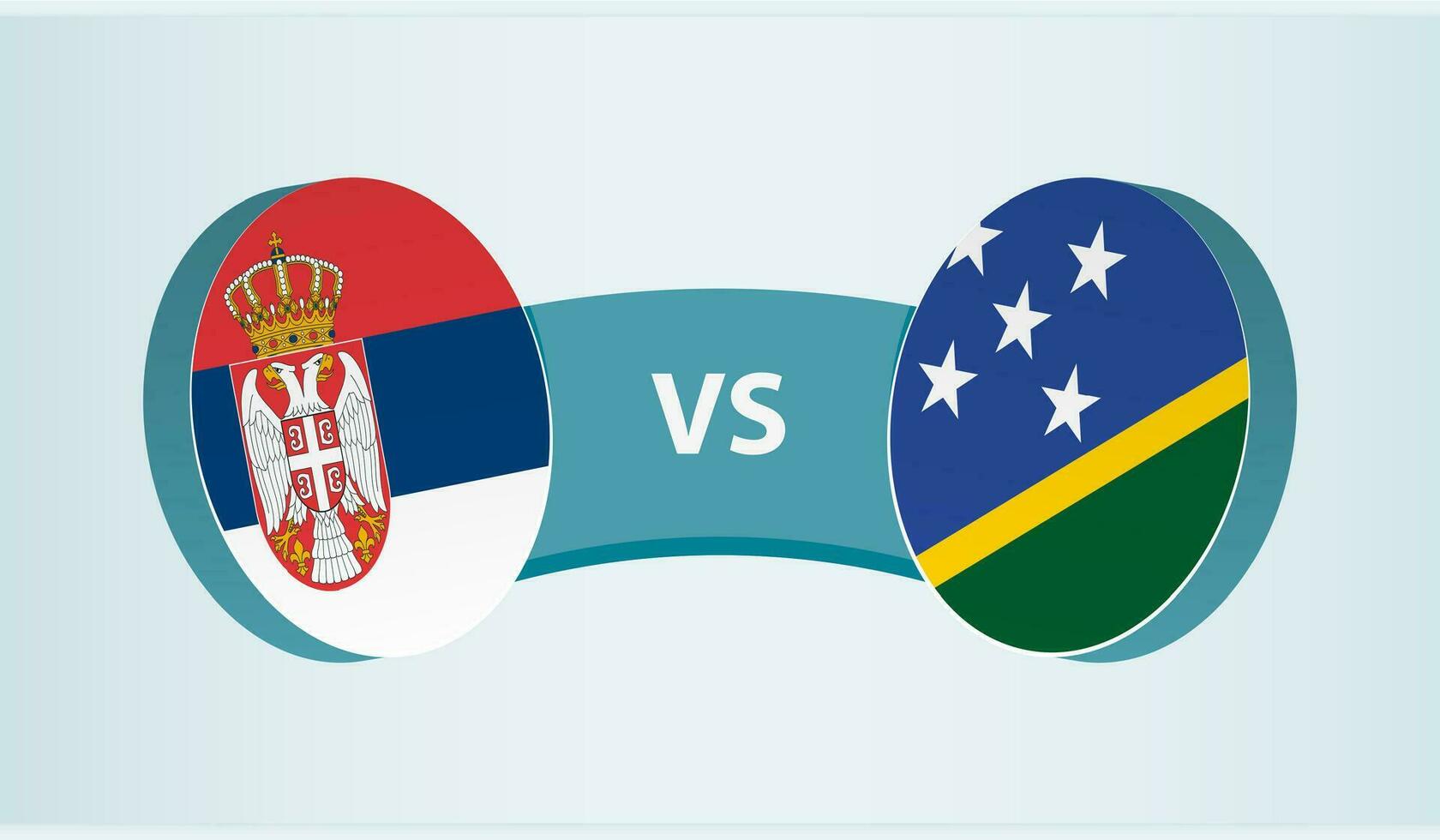 Servië versus Solomon eilanden, team sport- wedstrijd concept. vector