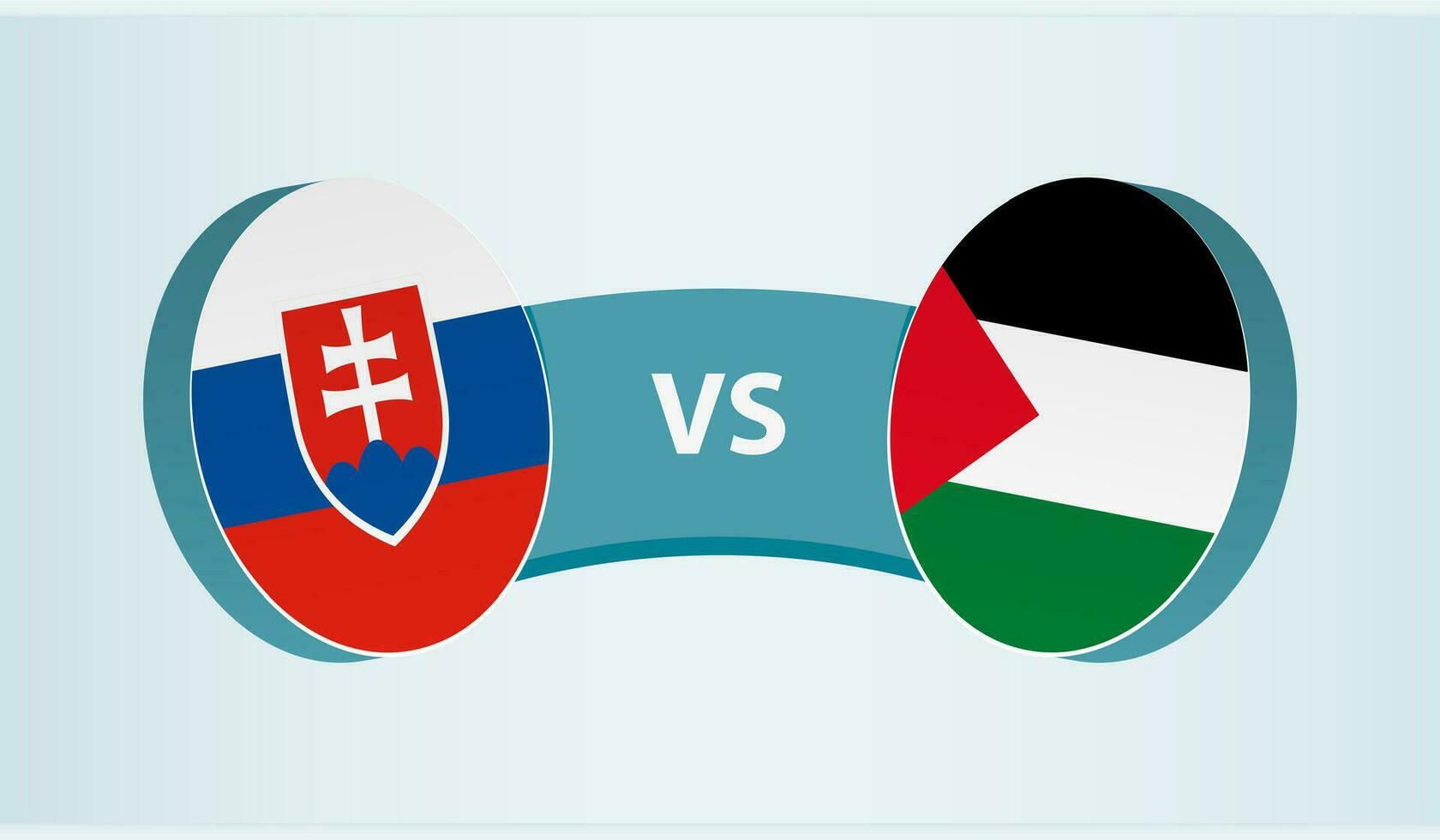 Slowakije versus Palestina, team sport- wedstrijd concept. vector