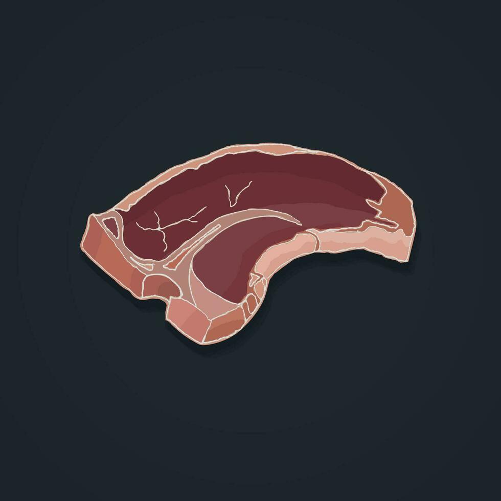 biefstuk steak kleurrijk vector illustratie