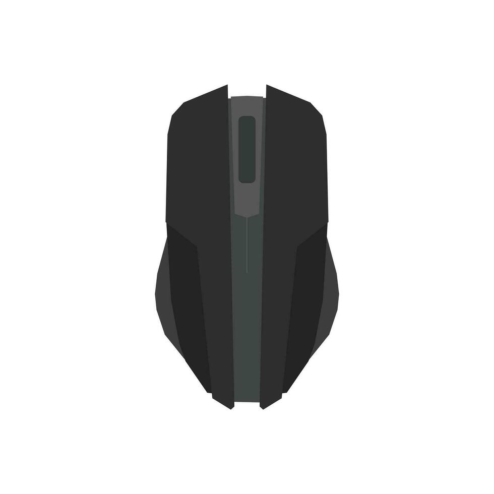 zwart computer gaming muis icoon vlak vector