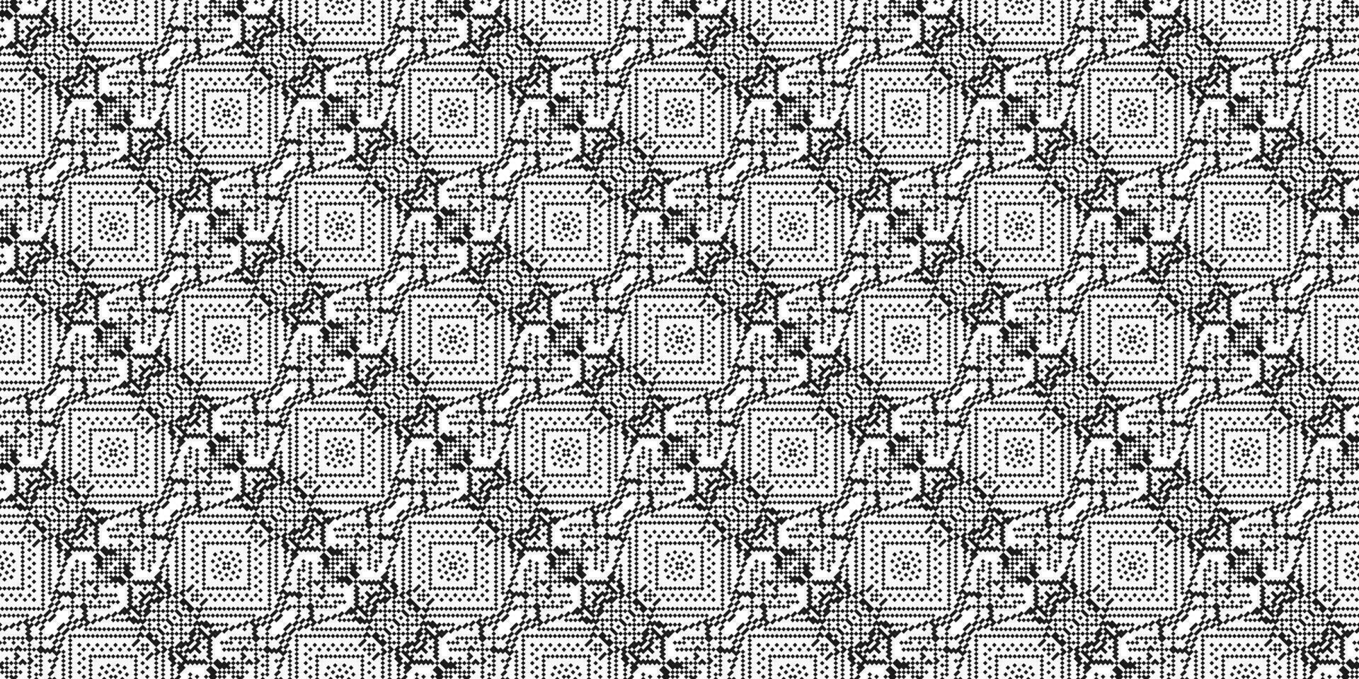 monochroom meetkundig rooster pixel kunst achtergrond modern zwart en wit abstract mozaïek- structuur vector