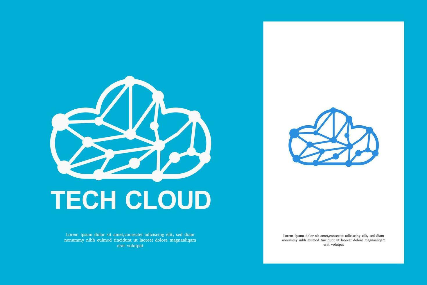 wolk logo ontwerpen sjabloon, tech logo ontwerpen concept vector