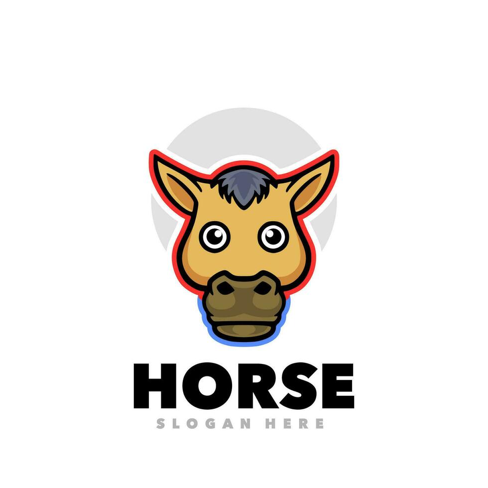 paard mascotte tekenfilm ontwerp vector