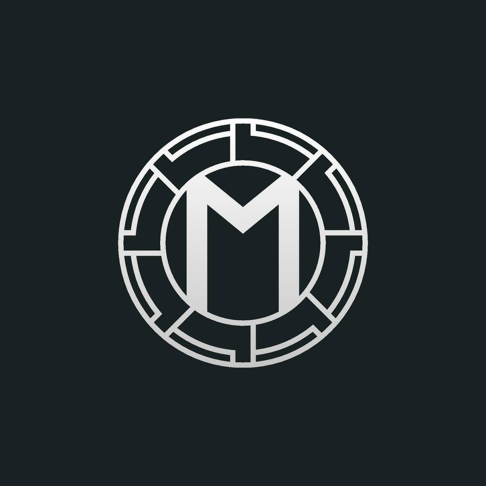 m brief logo concept. creatief minimaal monogram m logo sjabloon. universeel premie logotype vector