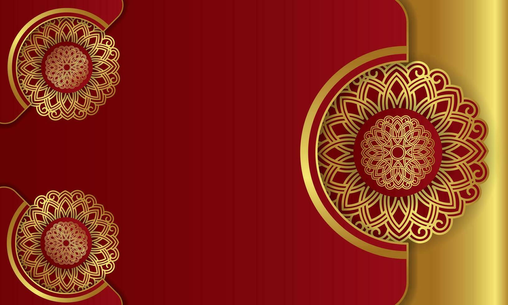 luxe achtergrond met gouden mandala ornament. - vector. vector