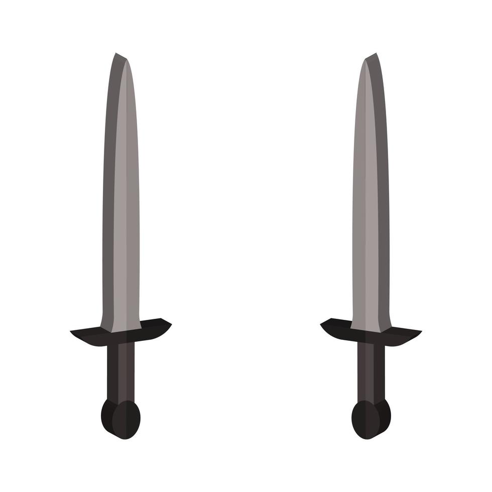 zwaard geïllustreerd op witte achtergrond vector
