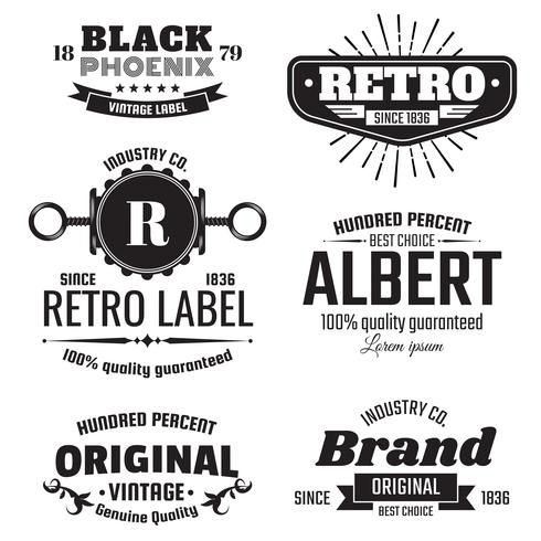 Vintage Retro Vector Logo voor banner