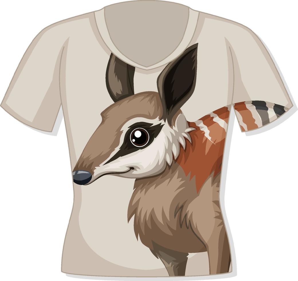 voorkant van t-shirt met dierenpatroon vector