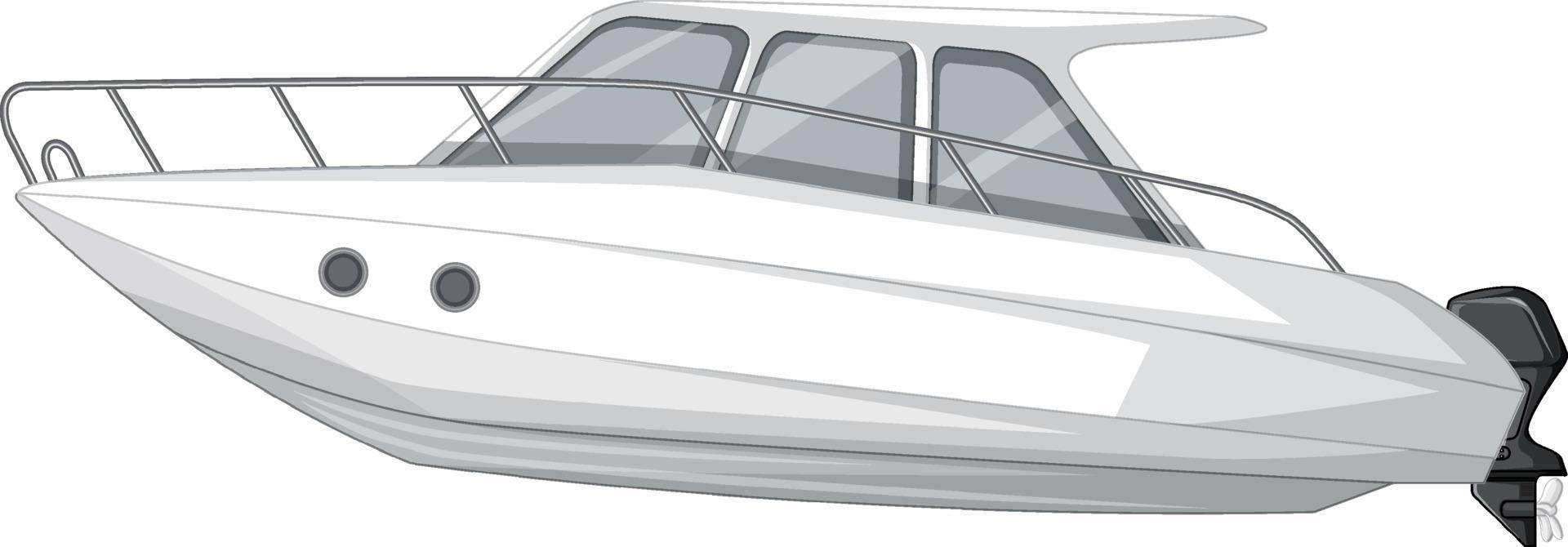 speedboot of motorboot geïsoleerd op witte achtergrond vector