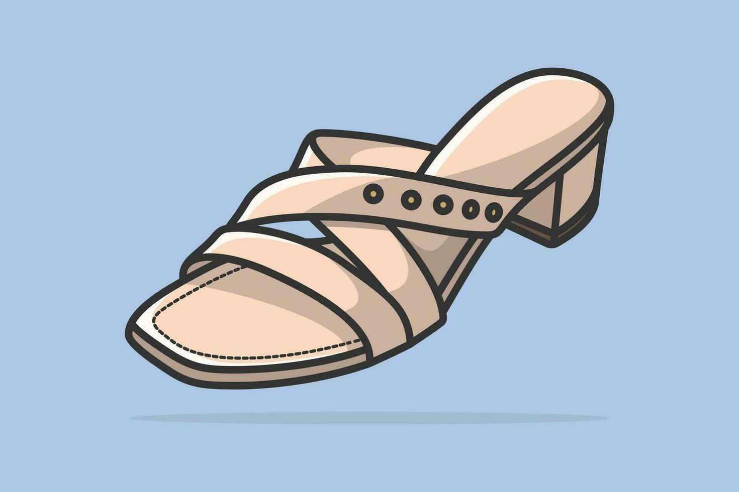 meisjes mooi schoenen pantoffel vector illustratie. schoonheid mode voorwerpen icoon concept. nieuw aankomst Dames partij pantoffel schoen vector ontwerp.