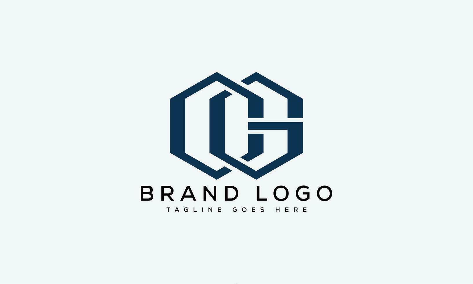 brief cg logo ontwerp vector sjabloon ontwerp voor merk.