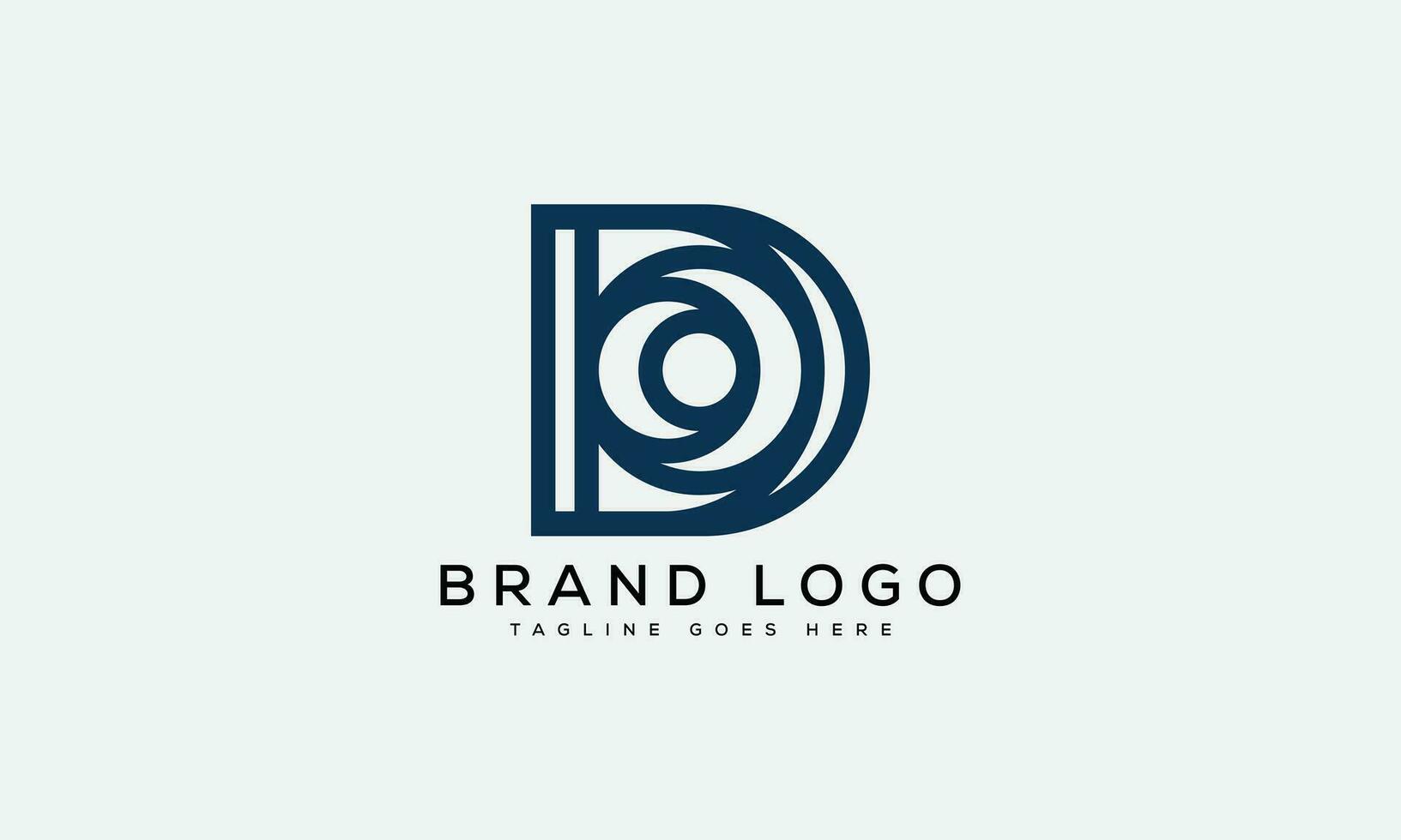 brief d logo ontwerp vector sjabloon ontwerp voor merk.