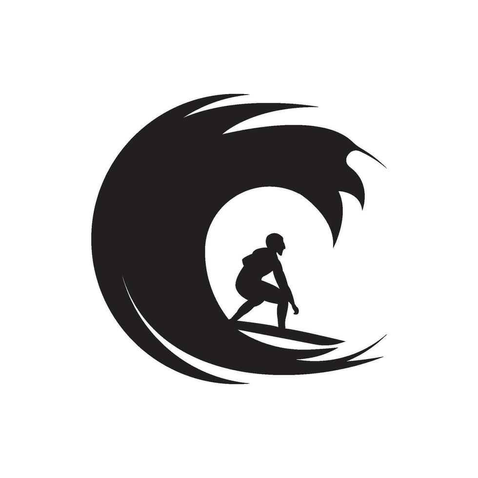 surfing logo icoon ontwerp vector illustratie.