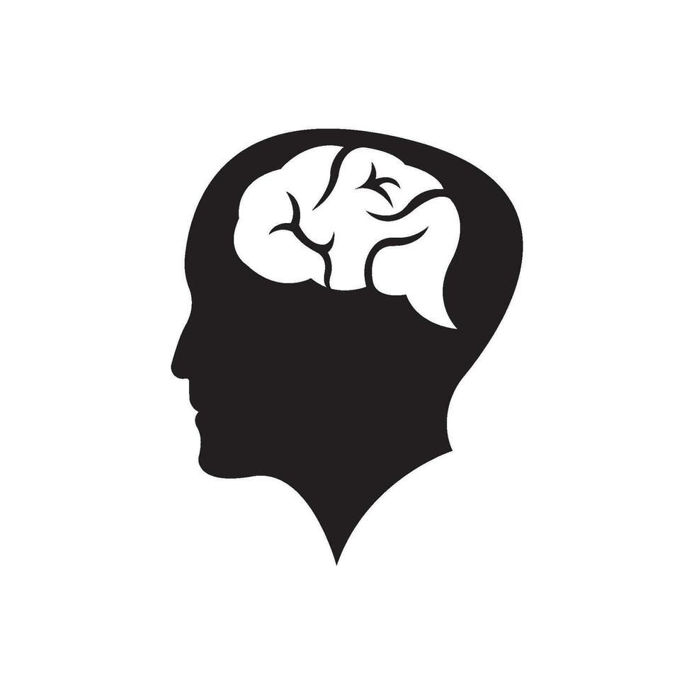 hersenen logo icoon ontwerp vector illustratie