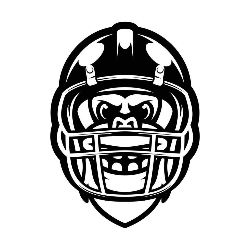 yeti rugby helm schets vector