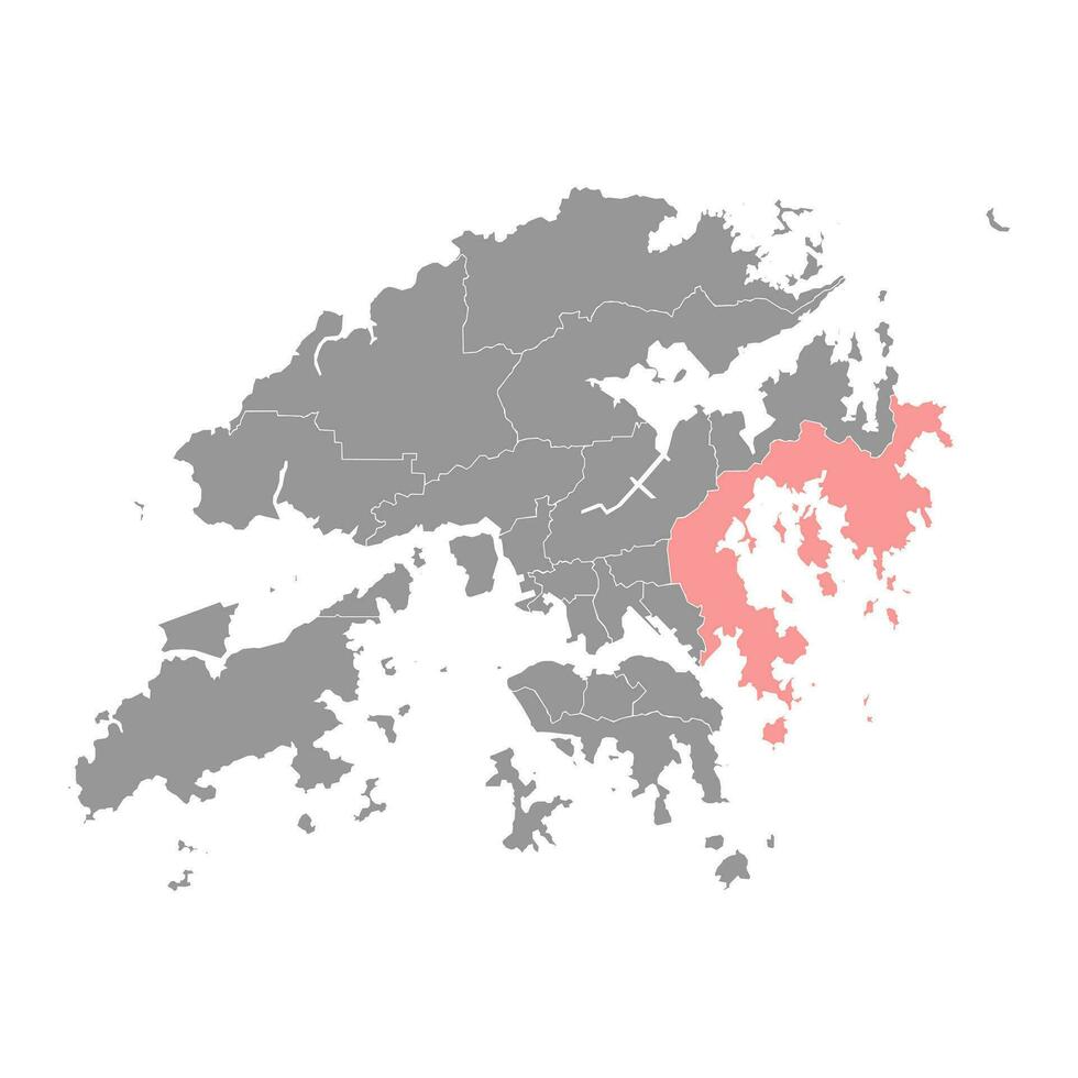 sai kung wijk kaart, administratief divisie van hong kong. vector illustratie.