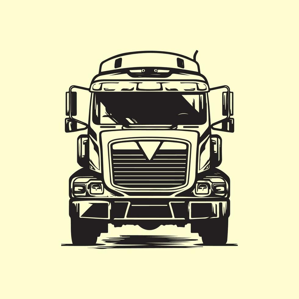 vrachtauto hoofd vector, illustratie van een vrachtauto vector