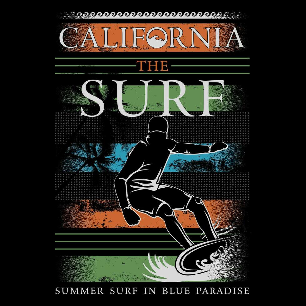 de surfers van Californië zomer vector