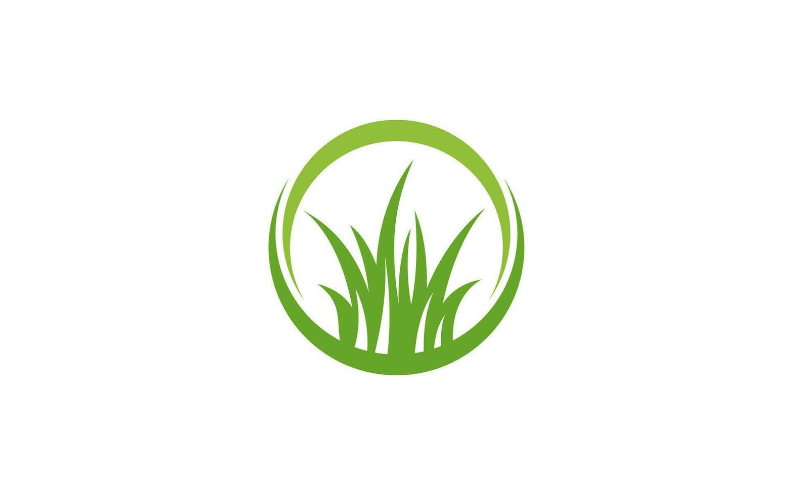 gras gazon zorg logo ontwerp vector