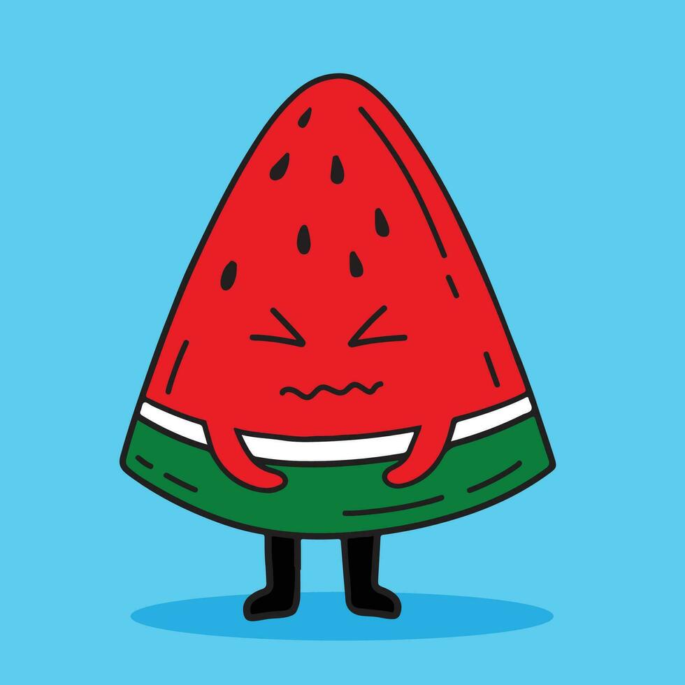 watermeloen uitdrukking vector illustratie