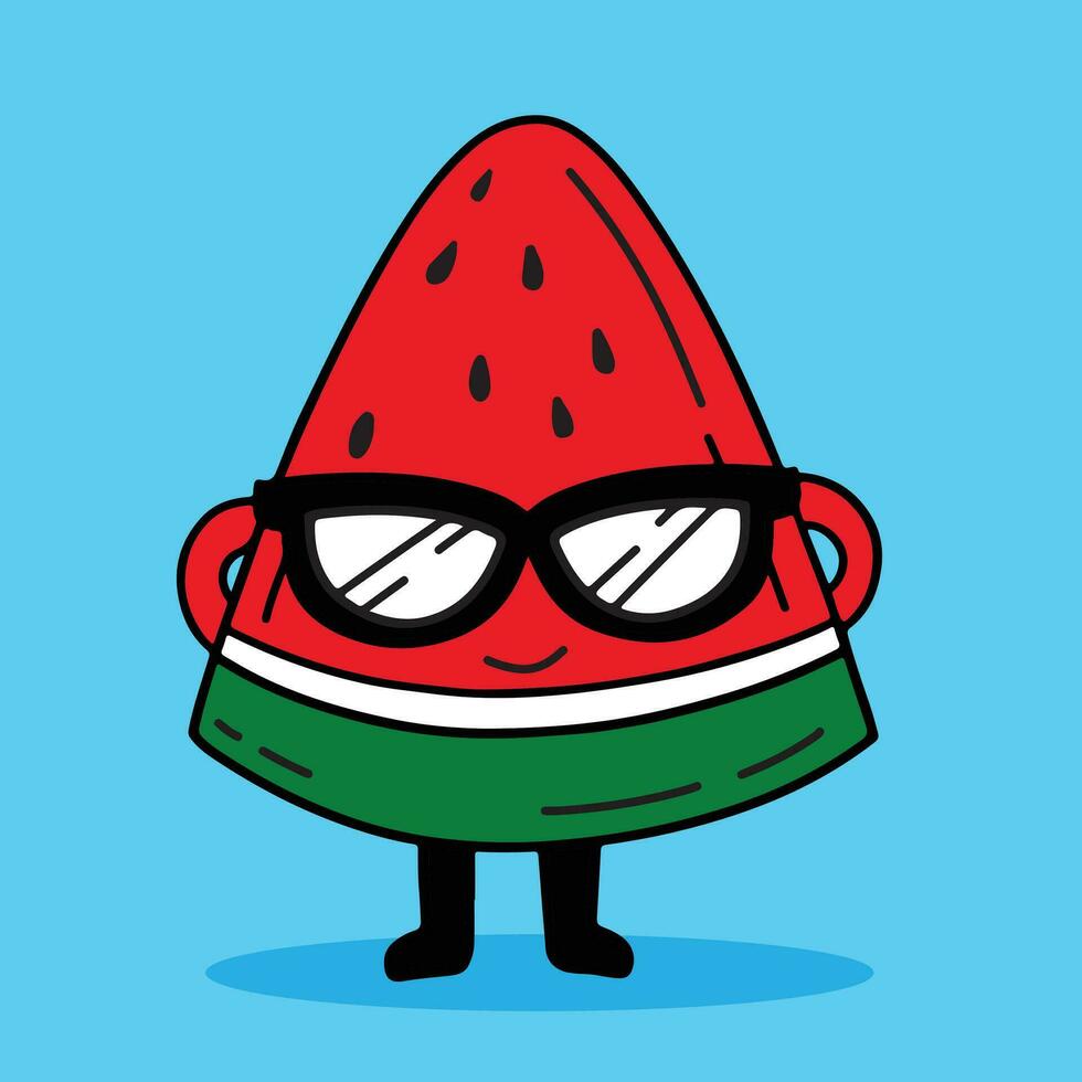 watermeloen uitdrukking vector illustratie